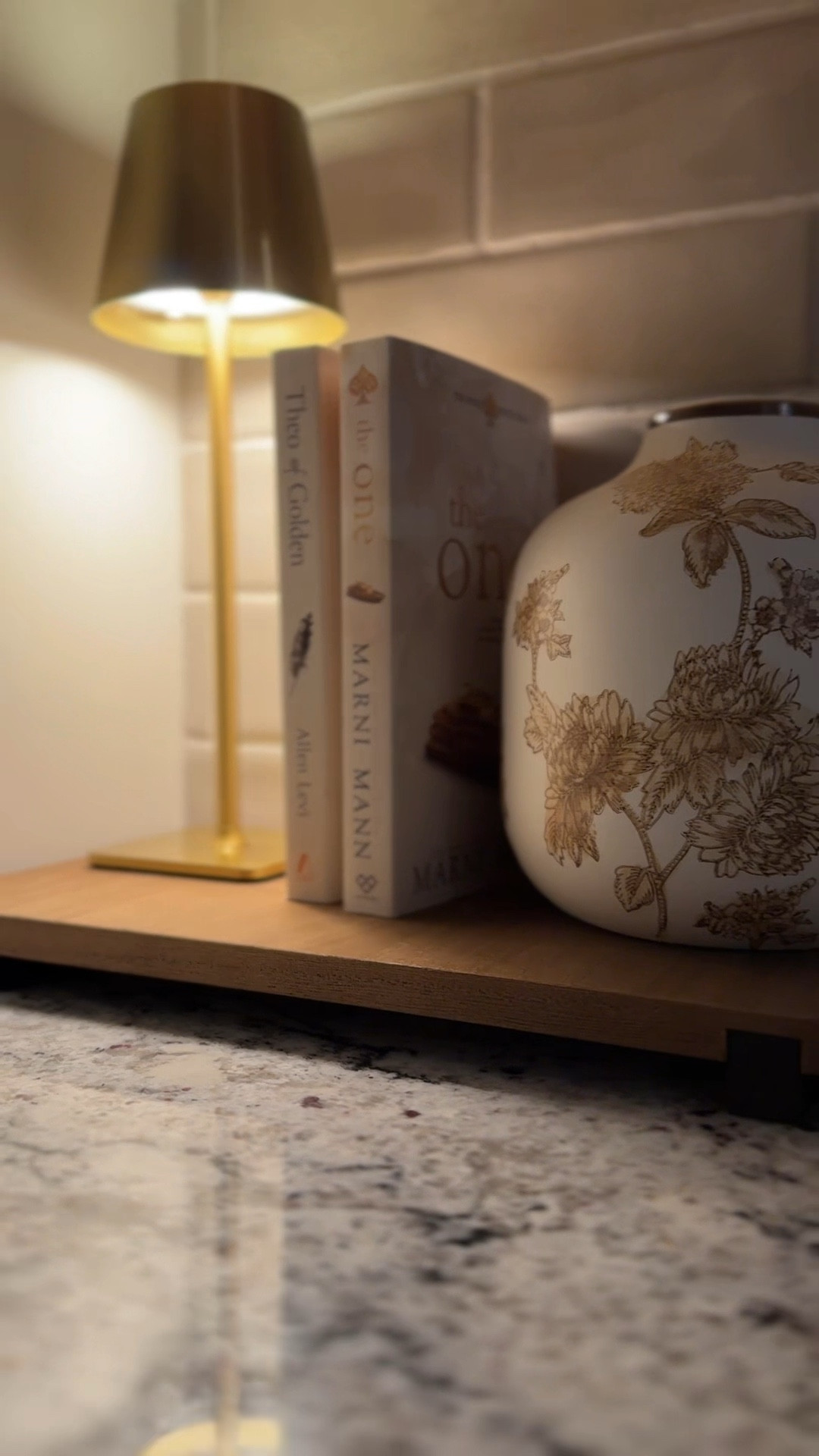 How I styled my countertop. 

Minimalist decor. Home decor on a budget. Lamp. Vase. Kitchen decor. Books 

#LTKHome