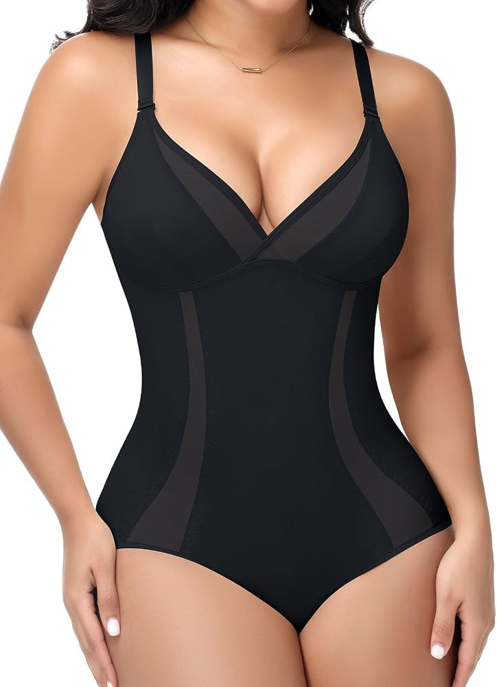 JOYSHAPER Shapewear Bodysuits for Women Tummy Control Body Suits Deep V Veck Corset Tops Body Sha... | Amazon (US)
