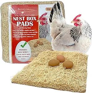 Nest Box Pads for Chicken Nesting Boxes - 13 x 13 Pads Made in USA from Sustainably Sourced Aspen... | Amazon (US)
