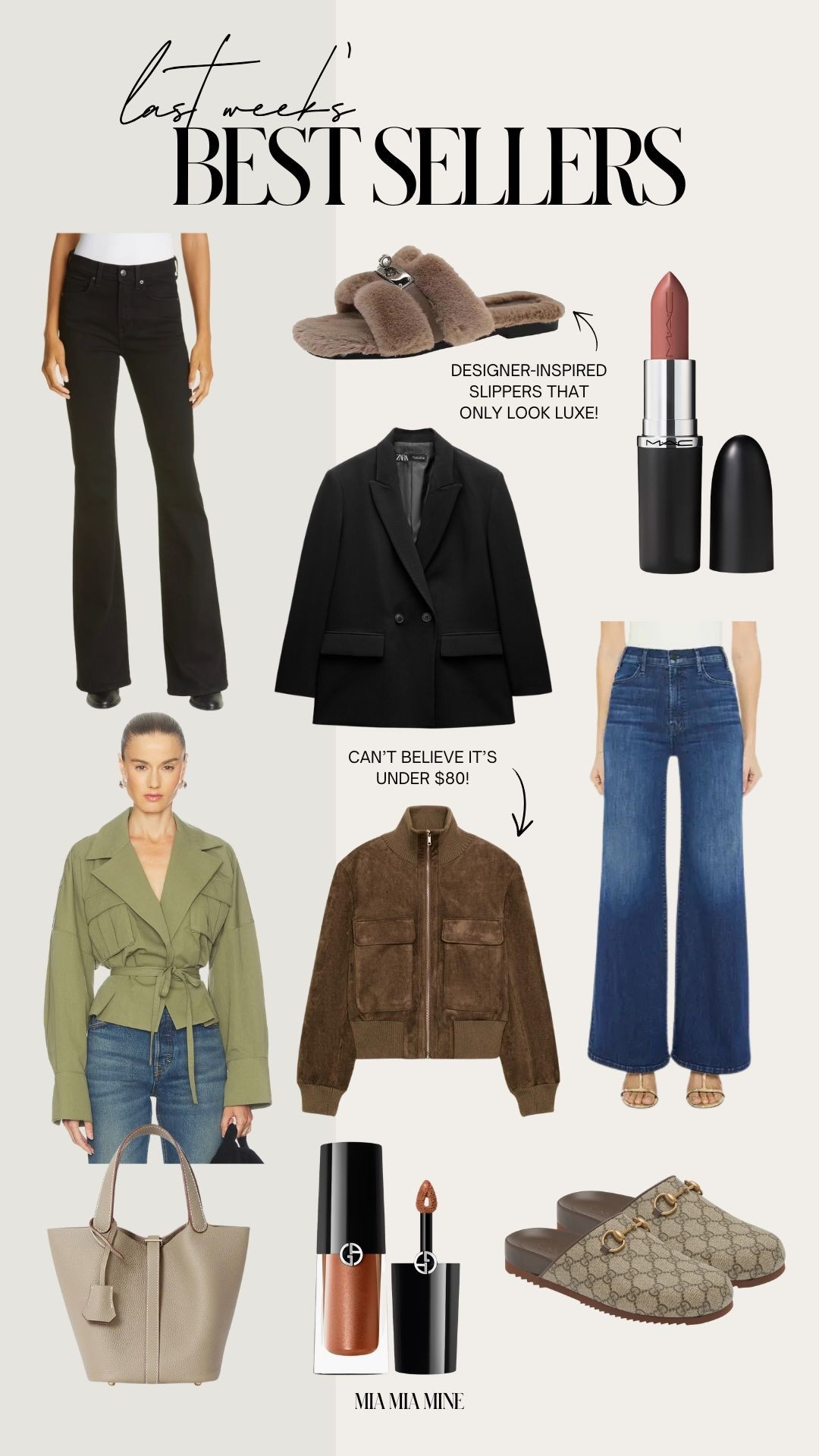 Weekly best sellers on #miamiamine
Mother hustler roller sneak jeans wearing a 24
MAC nude lipstick in shade modesty
Revolve cropped jacket wearing an xs
Amazon Hermes inspired handbag Gucci mules
Veronica beard Beverly jeans wearing a 24
Armani liquid eyeshadows wearing cashew and burnt sienna chrome
Zara suede jacket under $80
Zara blazer under $100
Amazon H slippers 

#LTKBeauty #LTKootd #LTKOver40