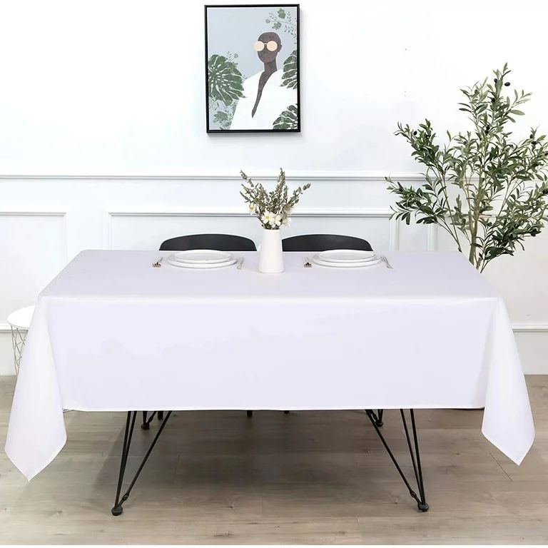 LUSHVIDA Rectangle Tablecloth -60x84 inch White- Stain and Water Resistant Table Cover for Kitche... | Walmart (US)
