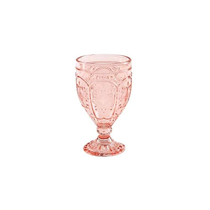 Fitz and Floyd 83-011 Trestle Glass Goblet, Set of 4, 12-Ounce, Blush | Amazon (US)