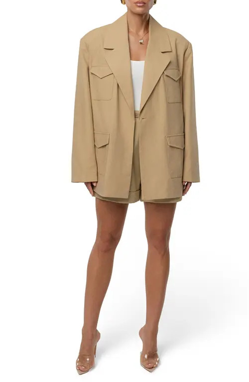 JLUXLABEL Precision Blazer in Beige at Nordstrom, Size Medium | Nordstrom