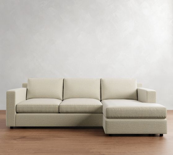 Pacifica Wide Arm Reversible Chaise Sectional (86"–96") | Pottery Barn (US)