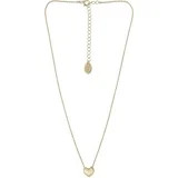 Time and Tru Women's Gold Tone Heart Pendant Necklace 18" with Extender | Walmart (US)