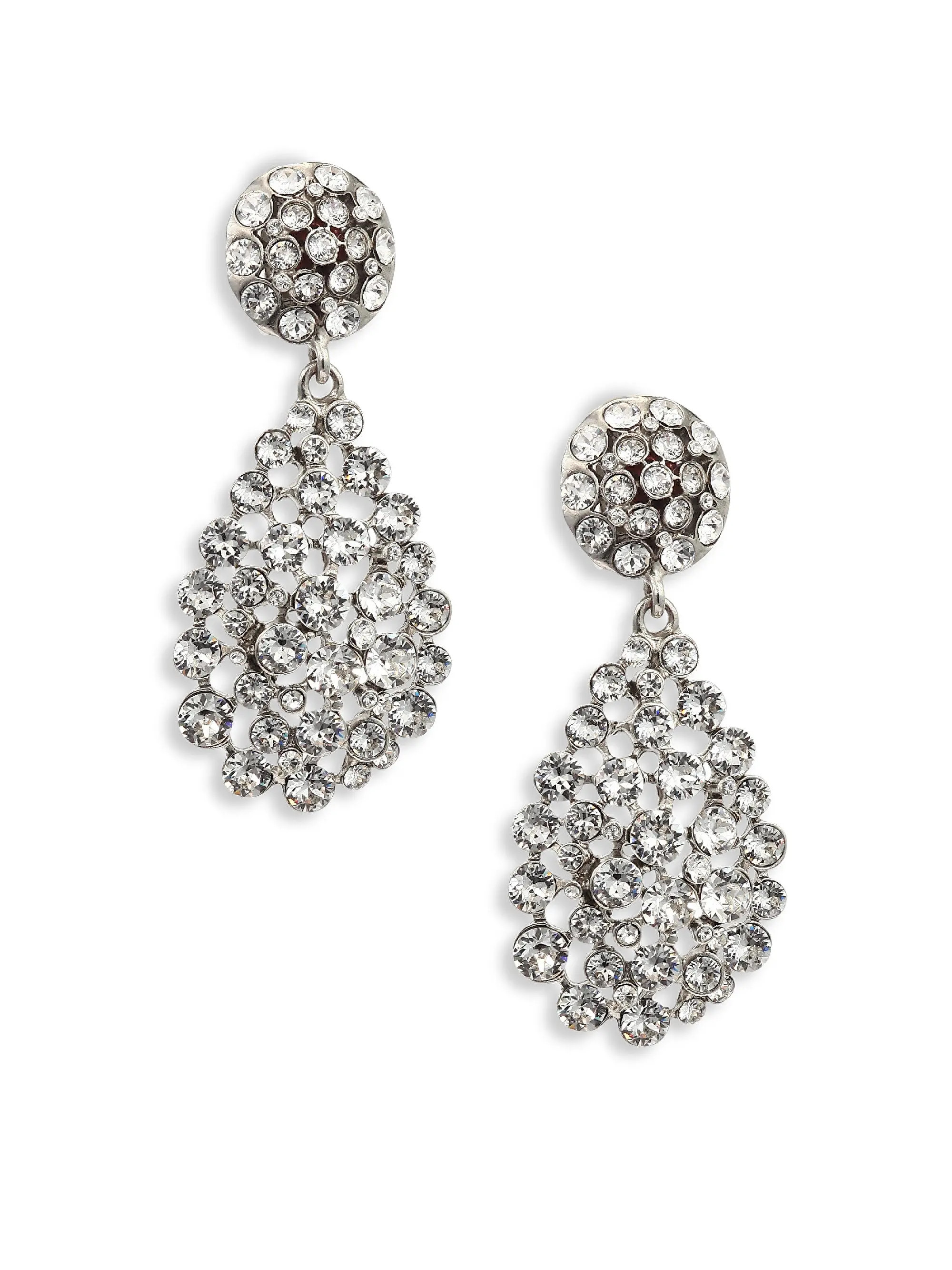 Classic Crystal Teardrop Clip-On Earrings | Saks Fifth Avenue
