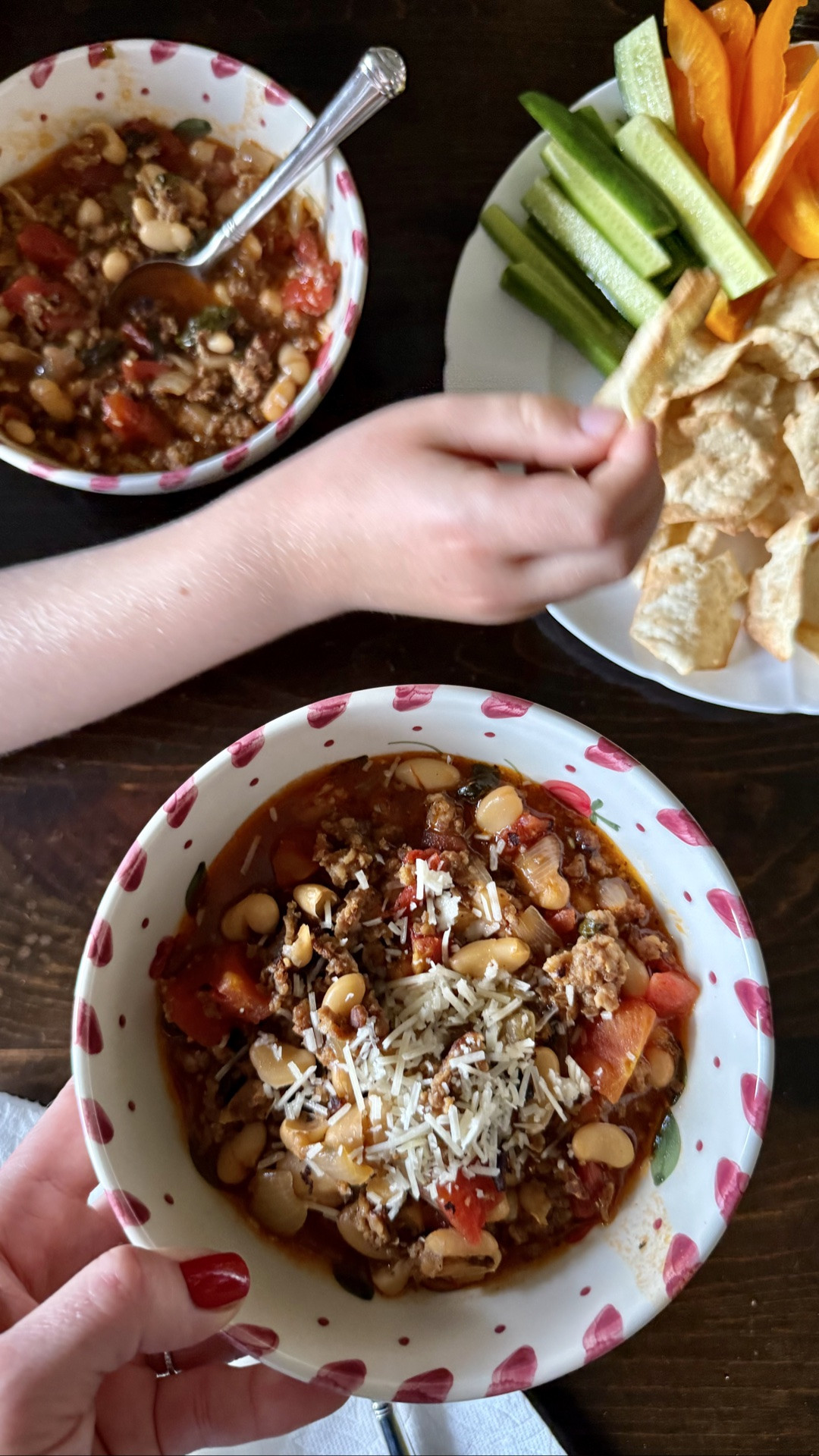 I'm going to introduce you to a favorite soup in our house! Otto requested this soup the other day and I figured I would share it with you. The kids call it “Stanley Special,” but I’m pretty sure it’s just a simple Italian sausage white bean soup.

I started making this years ago, inspired by one I think they have it Olive Garden, but this version is dairy free. You can also do it with potatoes instead of beans, but this one is so easy because everything comes from a can.😂

2 pounds of Italian sausage (pork or turkey, though pork is better for sure)
2 onions
3-4 cloves garlic
3 cups broth
2 cans white beans
2 cans diced tomatoes
1/2 bag spinach
Parmesan for serving

I am all about efficiency, so I always use this meat chopper thing instead of a spoon to break up ground meat!

I also hate the smell of garlic on my fingers but I have broken many a garlic press before and they are so hard to clean, so I use this great rocking one. Linking both these tools in my LTK.

Cook for like 30 minutes and it’s done! I add a little parmesan on top because we are low dairy over here.

Save us for later and let me know if you try it!