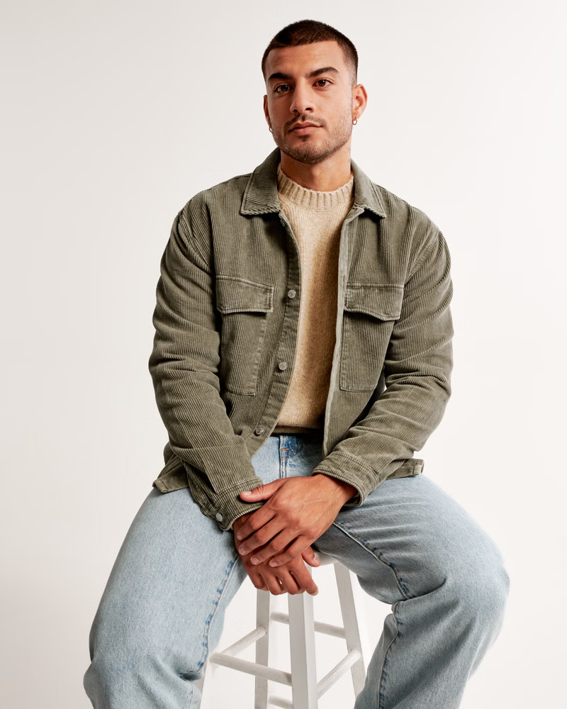 Men's Corduroy Shirt Jacket | Men's | Abercrombie.com | Abercrombie & Fitch (US)