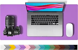 Leather Desk Pad Protector,Mouse Pad,Office Desk Mat, Non-Slip PU Leather Desk Blotter,Laptop Des... | Amazon (US)