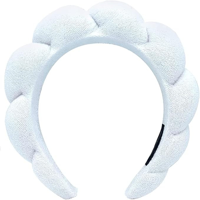 Spa Sponge Headband for Women Girls Cute Hairband Makeup Terry Towel Cloth Fabric Hair Band Non-S... | Amazon (US)
