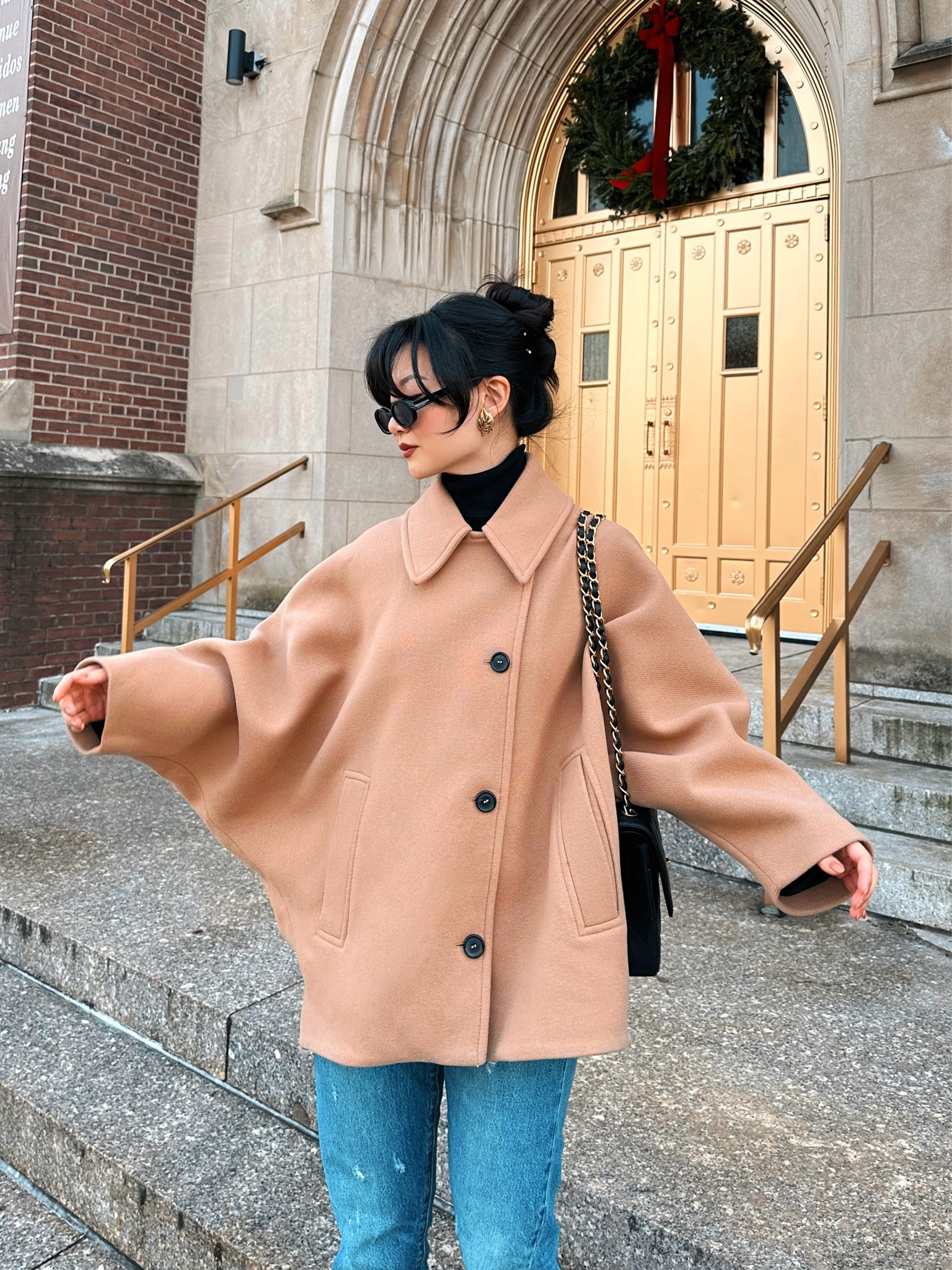camel cape coat! Love the color and shape!

#LTKFindsUnder100 #LTKHoliday #LTKStyleTip