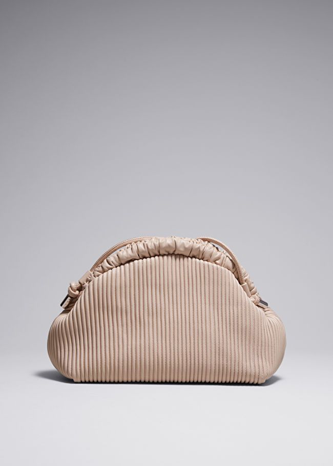 Pleated Leather Clutch Bag | & Other Stories US