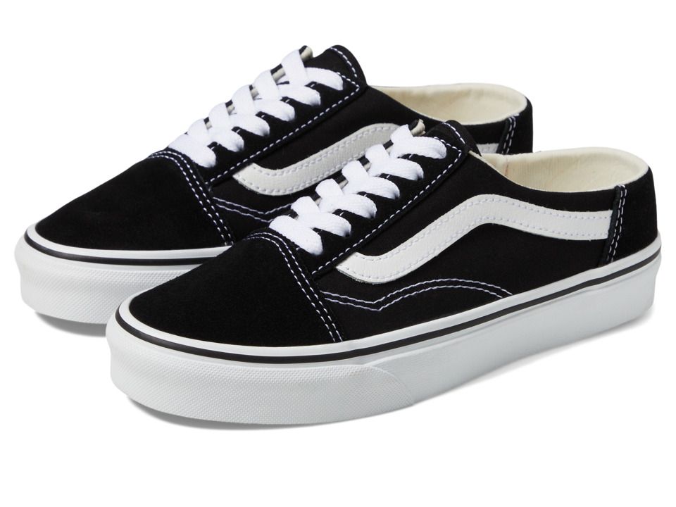Vans - Old Skool Mule (Black/True White) Athletic Shoes | Zappos