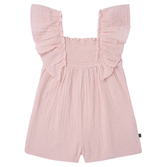 Modern Moments by Gerber Toddler Girl Flutter Romper with Smocking, Sizes 12 Months - 5T | Walmart (US)