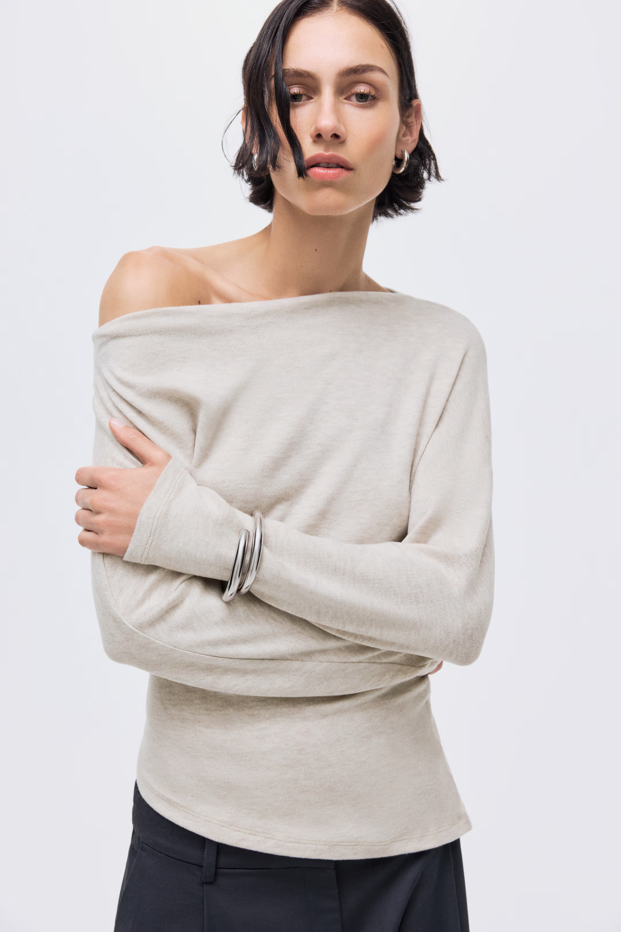 Asymmetric Jersey Top | H&M (US + CA)