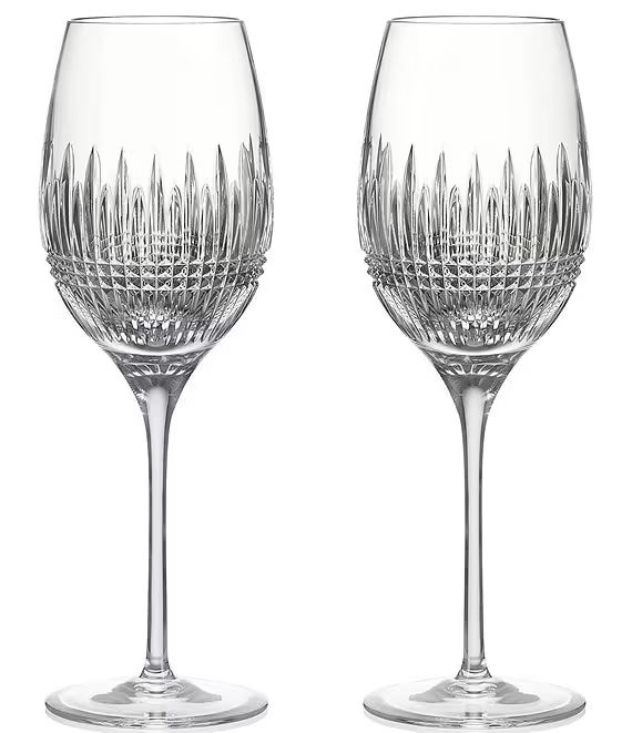 Crystal Lismore Diamond Essence White Wine Medium Glasses, Set of 2 | Dillard's