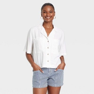 Women's Short Sleeve Button-Down Shirt - Universal Thread™ | Target