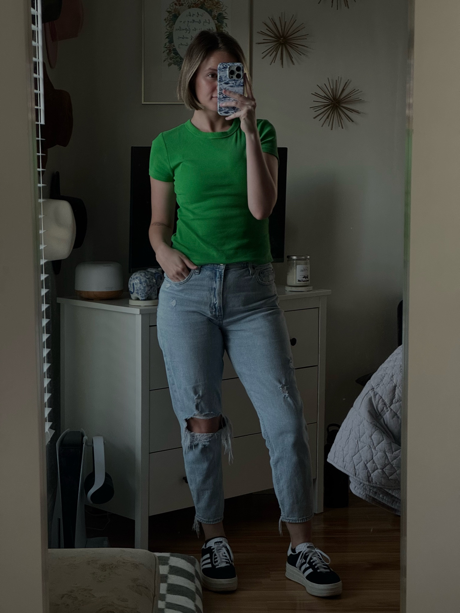 Loving color for the spring/summer🦋💕💜💚 I got these distressed mom jeans forever ago, and they’re no longer sold. I linked a pair slightly similar. 

#LTKsalealert #LTKfindsunder100 #LTKfindsunder50