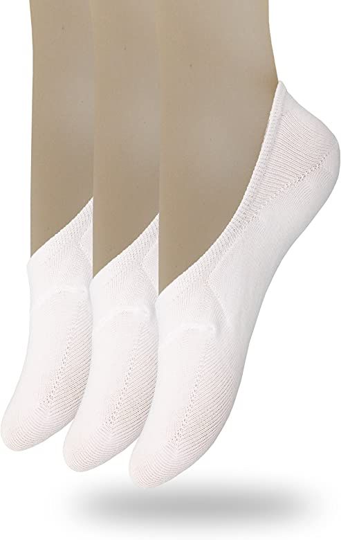 Women's 3 to 8 Pack Thin No Show Socks Non Slip Flat Boat Line | Amazon (US)