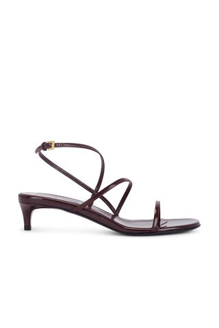 KHAITE Loop Kitten Heel Sandal in Wine | FWRD 