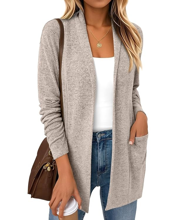 LILLUSORY Cardigan Sweaters for Women Lightweight Open Front Cardigans Casual Loose 2025 Fall Swe... | Amazon (US)