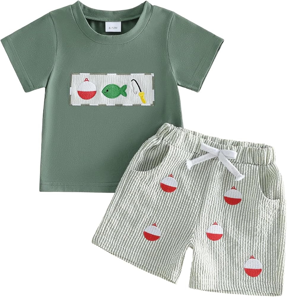 Kaipiclos Baby Boys Clothes Toddler Summer Outfits Short Sleeve Duck Print Pocket T-Shirt Tops an... | Amazon (US)