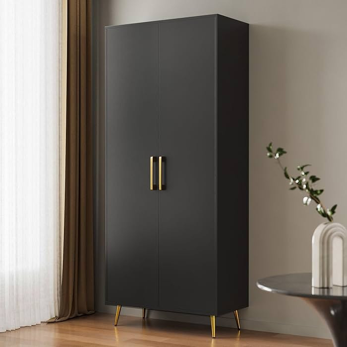 LYNSOM Tall Storage Cabinet, Freestanding Kitchen Pantry Cabinet with Adjustable Shelf and Doors,... | Amazon (US)