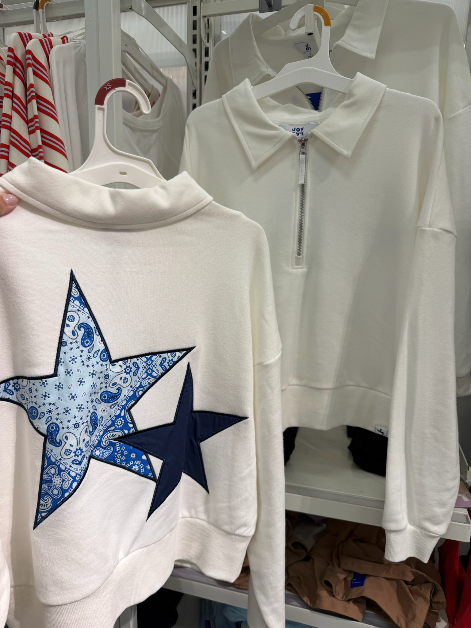 This JoyLab sweatshirt is such a cute find for summer weekends! I love the relaxed half zip fit and the surprise star detail on the back.  Even better it's on sale right now for $24.50, making it an easy addition to your summer wardrobe!

wedding guest dress summer, summer outfits, summer dresses, country concert outfits, date night outfits, plus size fashion, business casual workwear, work outfits, vacation outfits beach, travel outfits, patriotic style, Fourth of July outfit, casual summer style, Target style, summer essentials
 

 #LTKgrwm #LTKootd #LTKSeasonal