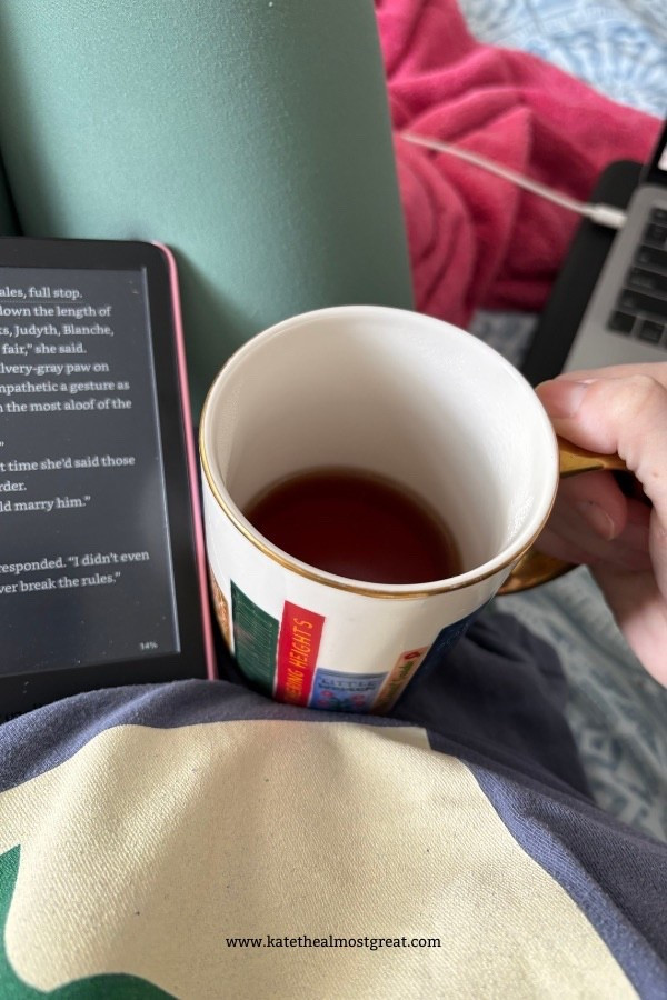 As seen on my most recent blog post! I’ve spent lots of time reading recently, and nothing is better than reading with a hot drink. Get this mug for the book lover in your life! 

#LTKselfcare
