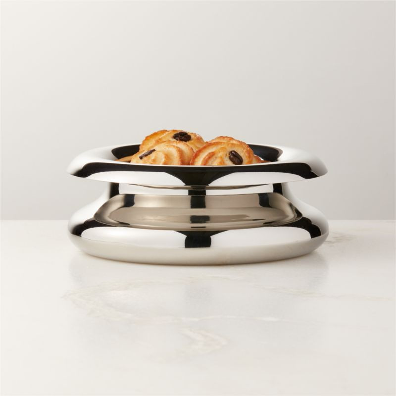 Piero Polished Stainless Steel Serving Bowl Small by Gianfranco Frattini + Reviews | CB2 | CB2