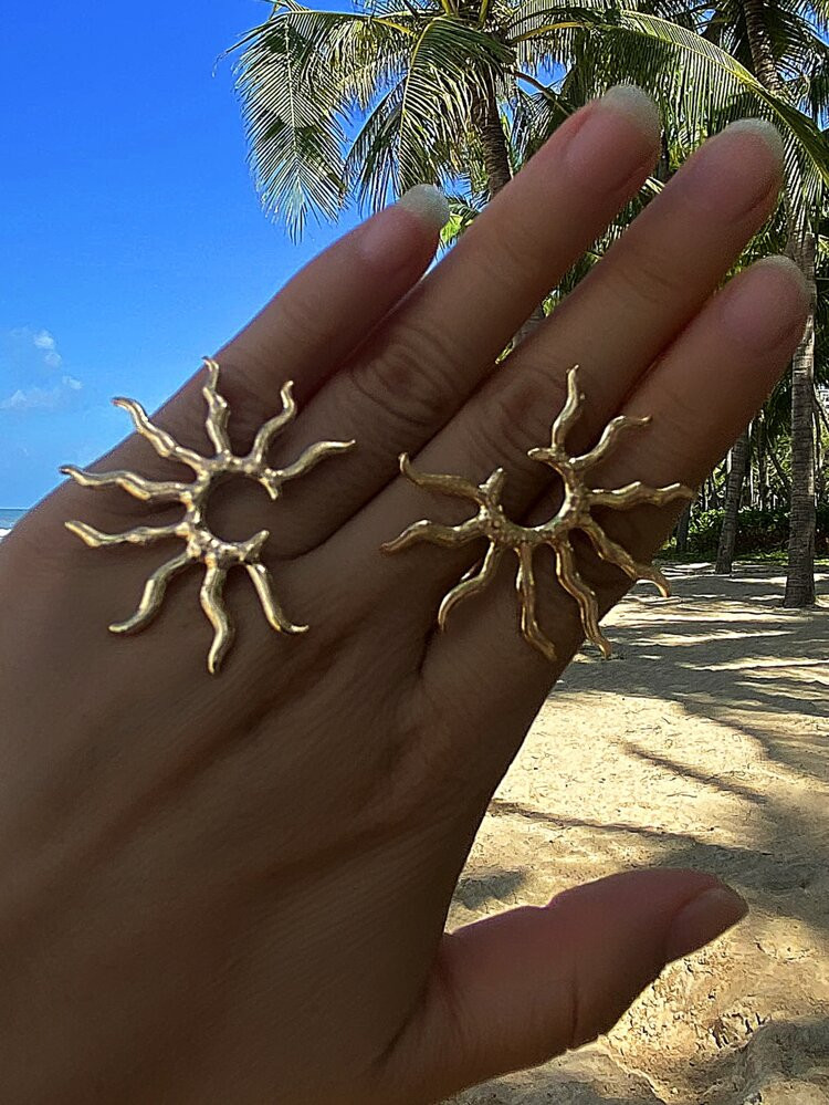 Sun Design Earrings | SHEIN