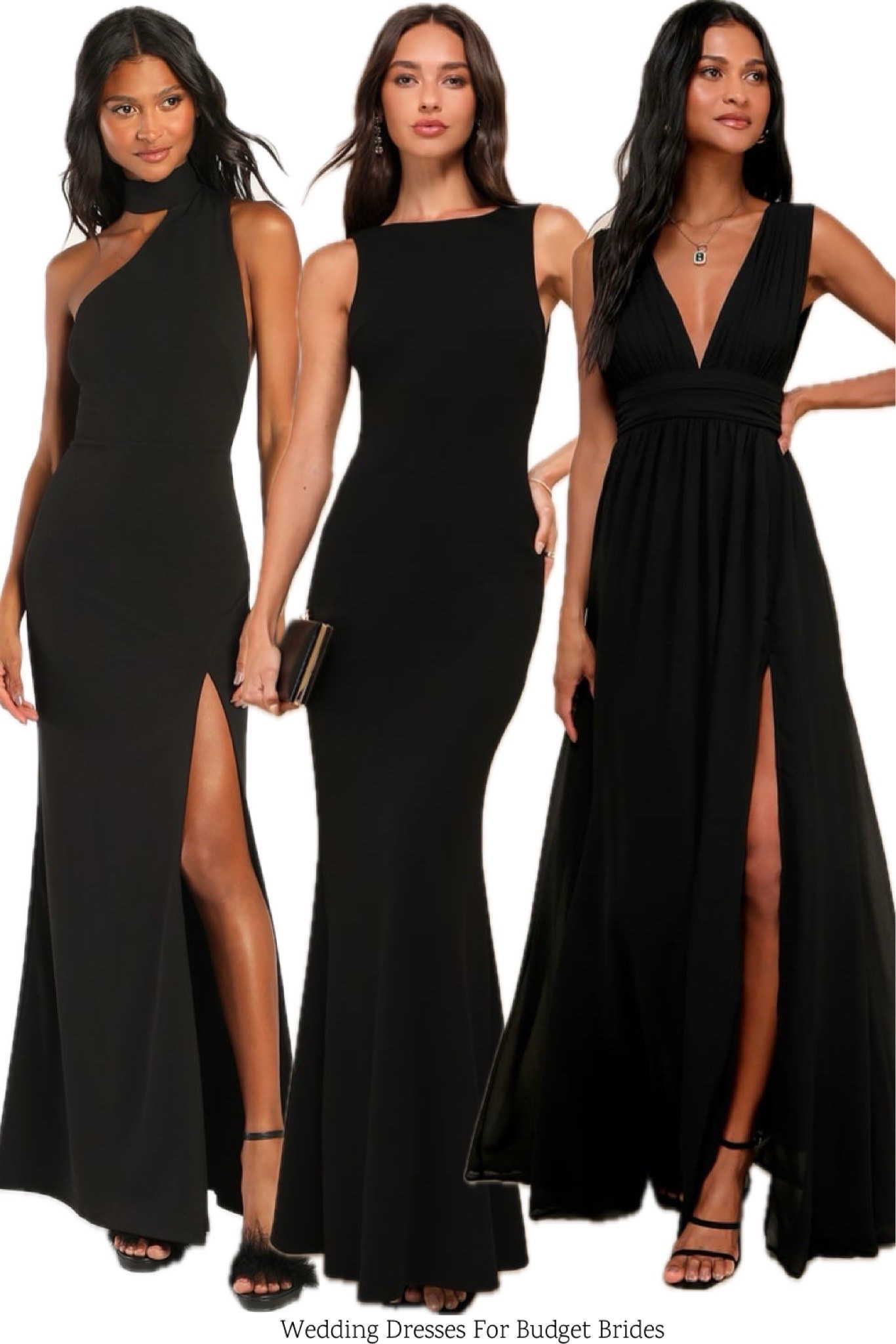 Black long evening gowns @Lulus under $100. 

Special occasion dresses, evening dresses, wedding guest dresses, formal dresses, black dresses.

#LTKWedding #LTKSeasonal #LTKSaleAlert