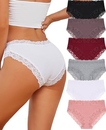 Cotton Underwear for Women Sexy Bikini Panties Everyday Outfit Lingerie | Amazon (US)