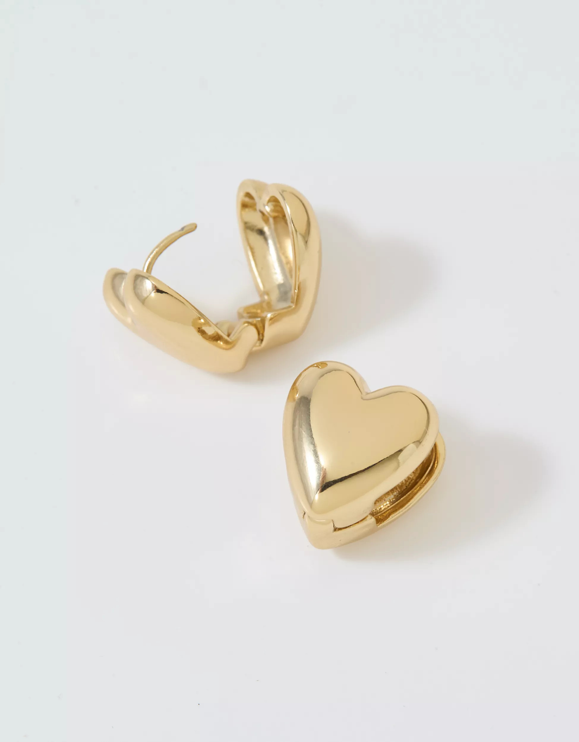 Aerie Bubble Heart Huggie Earrings | Aerie
