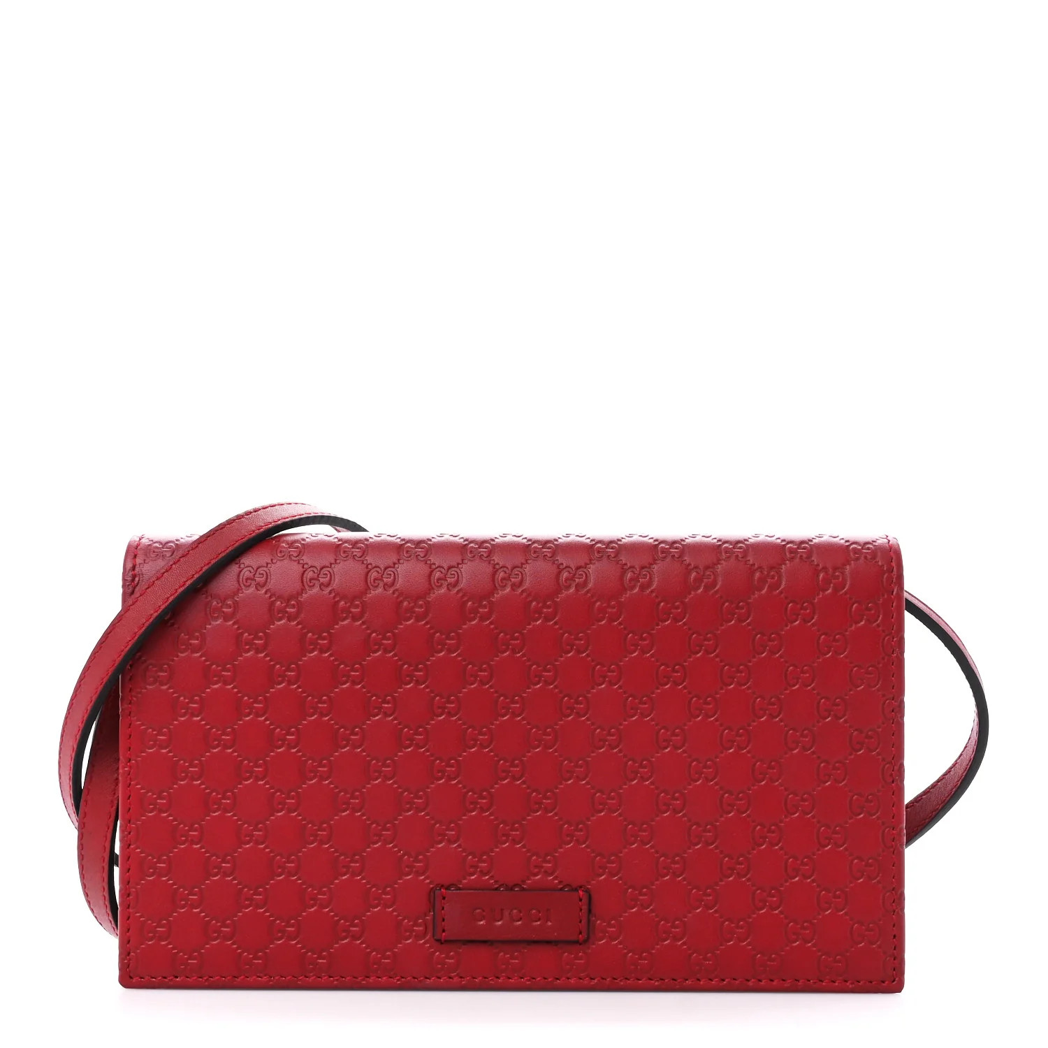 Microguccissima Crossbody Wallet Red | FASHIONPHILE (US)