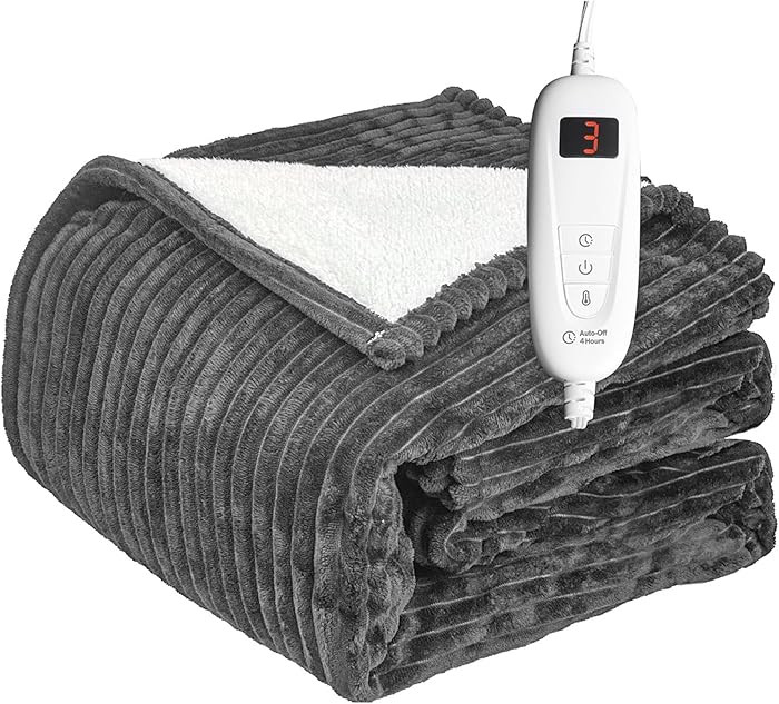 Tefici Heated Blanket Throw Electric Blanket Throw,50"x60" Heating Blanket, 6 Levels Fast Heating... | Amazon (US)