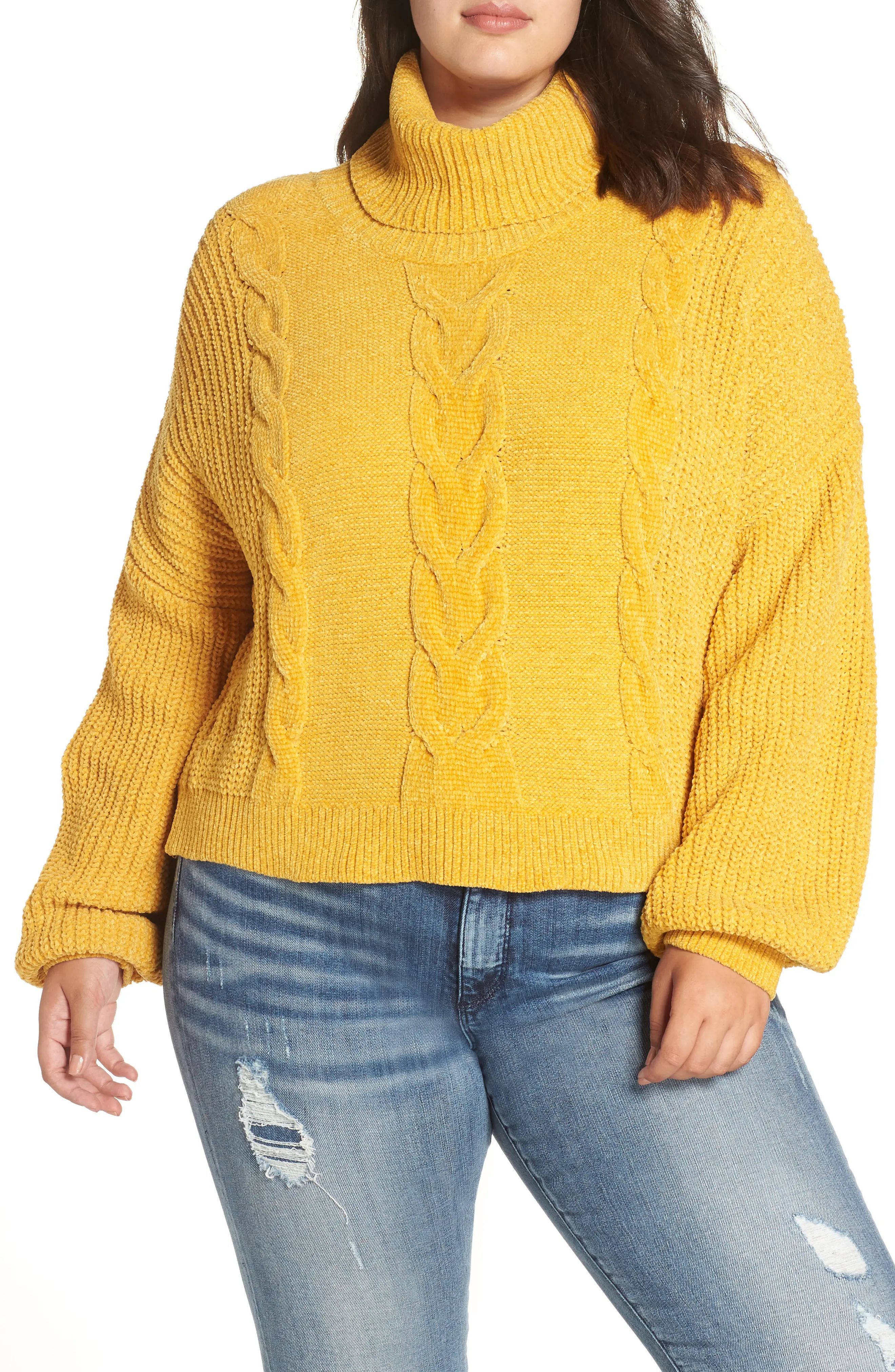 Women's Bp. Cable Knit Chenille Sweater | Nordstrom