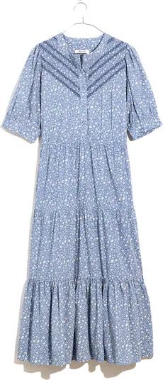Madewell Cottage Garden Embroidered Puff Sleeve Midi Dress | Nordstrom | Nordstrom