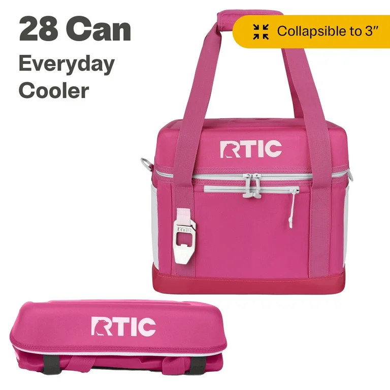 RTIC 28 Can Everyday Cooler, Insulated Soft Cooler with Collapsible Design, Very Berry | Walmart (US)