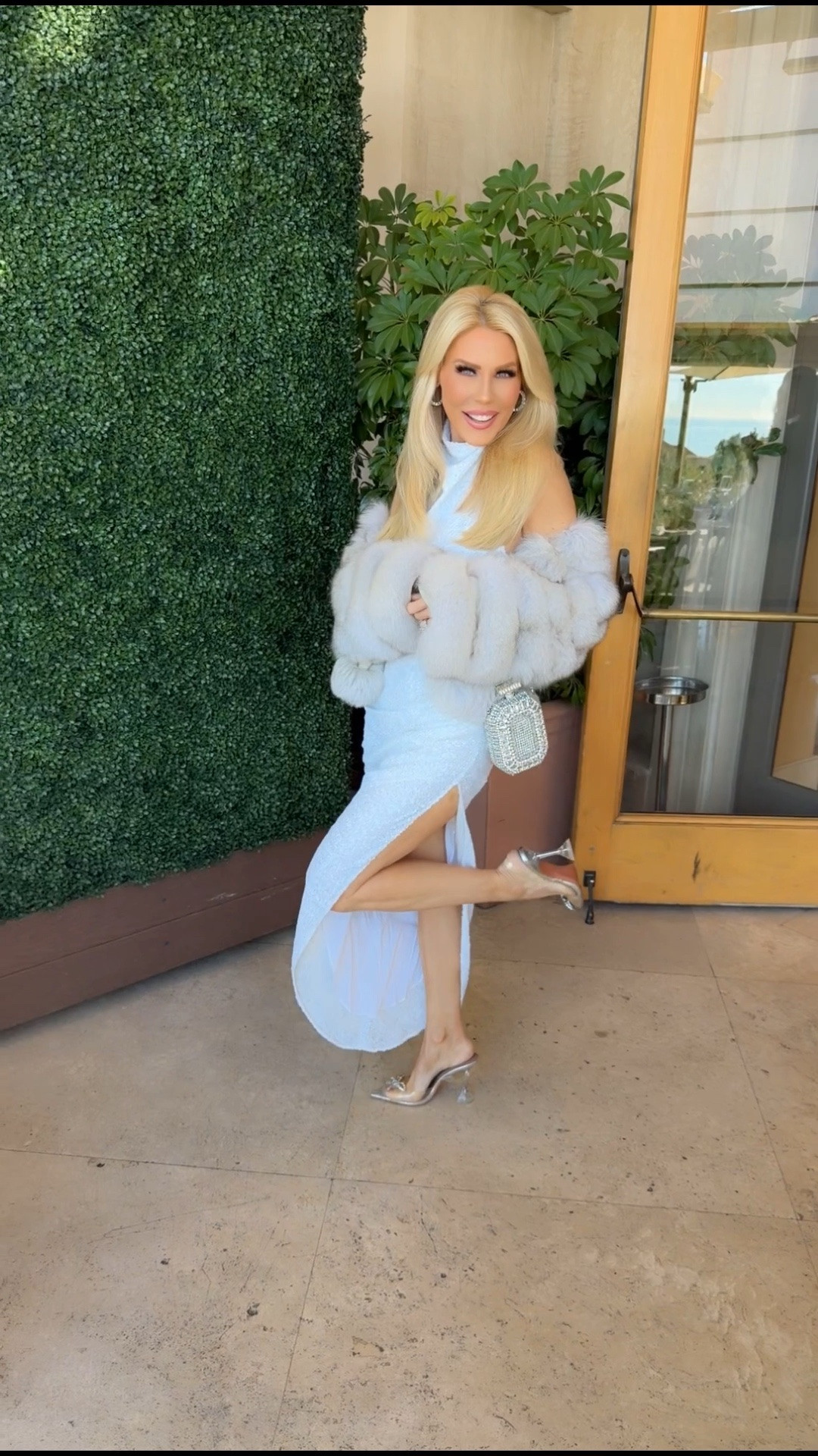 The most beautiful white sequence dress with a gorgeous faux fur on top. 

Linked my dress (earring wide xs) but it is a little snug so if you have hips or bigger breasts U say size up because there is not zipper. 

The cost is from a small boutique buy I linked a similar one. 

Linked similar & more affordable purse and shoes as well 👍🏻 

#LTKgrwm #LTKootd #LTKdayinmylife