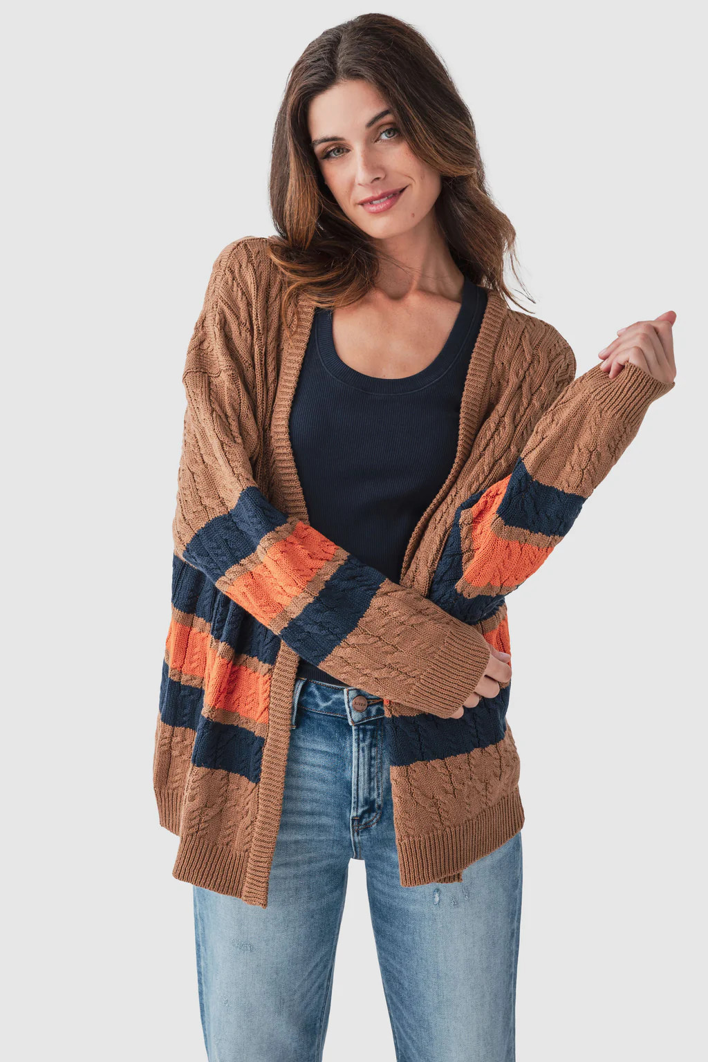 By Together Varsity Stripe Cardigan | Social Threads