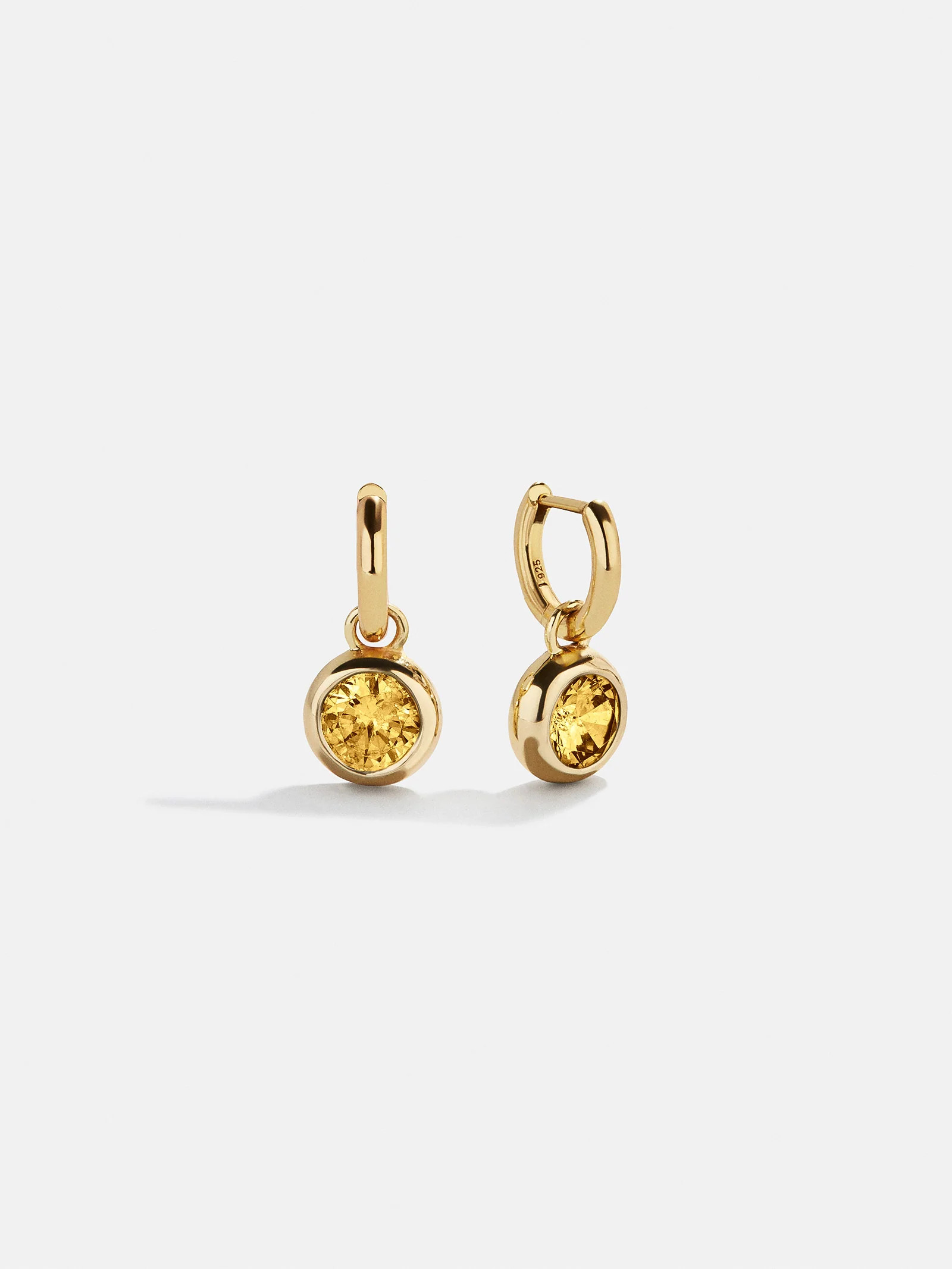18K Gold Birthstone Drop Earrings - Topaz | BaubleBar