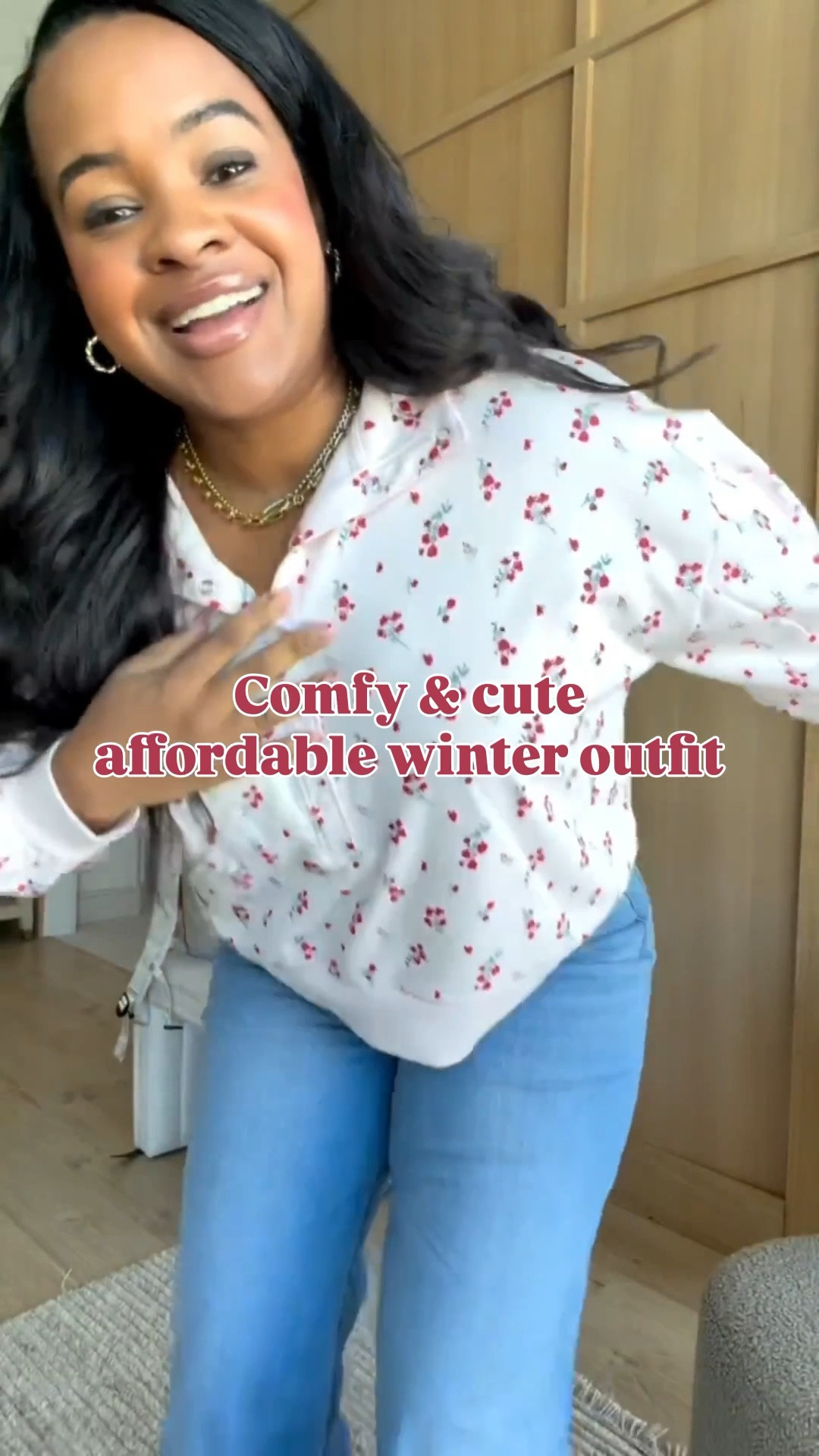 Viral target wide leg jeans and French terry sweatshirt with balloon sleeves 💐 #LTKFindsUnder50

#LTKmomlife #LTKootd