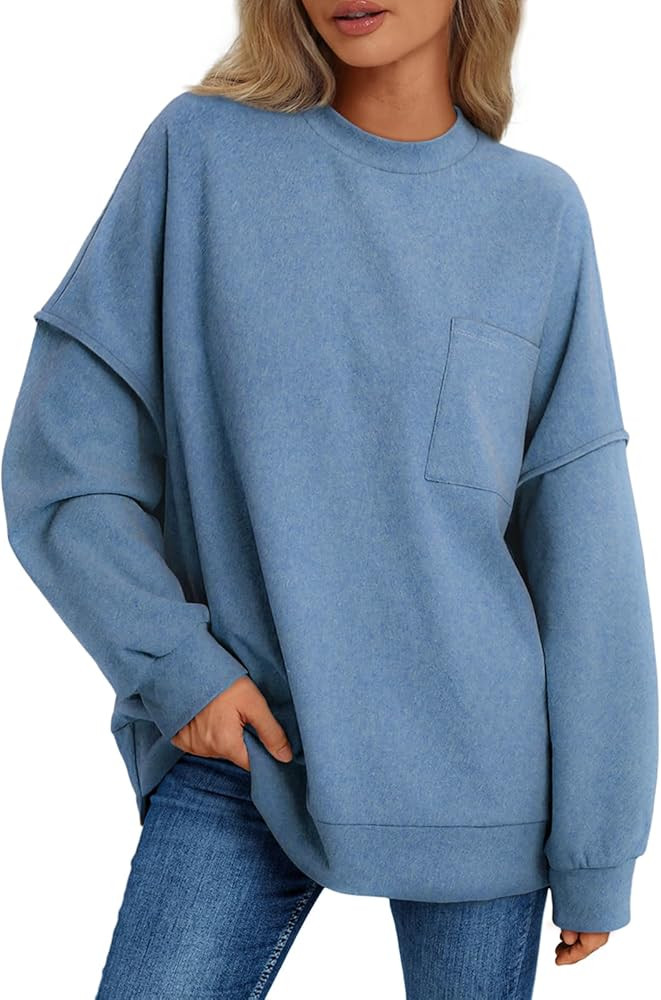 AUTOMET Womens Oversized Sweatshirts Long Sleeve Crewneck Shirts Comfy Sweaters Tops Fall Outfits... | Amazon (US)