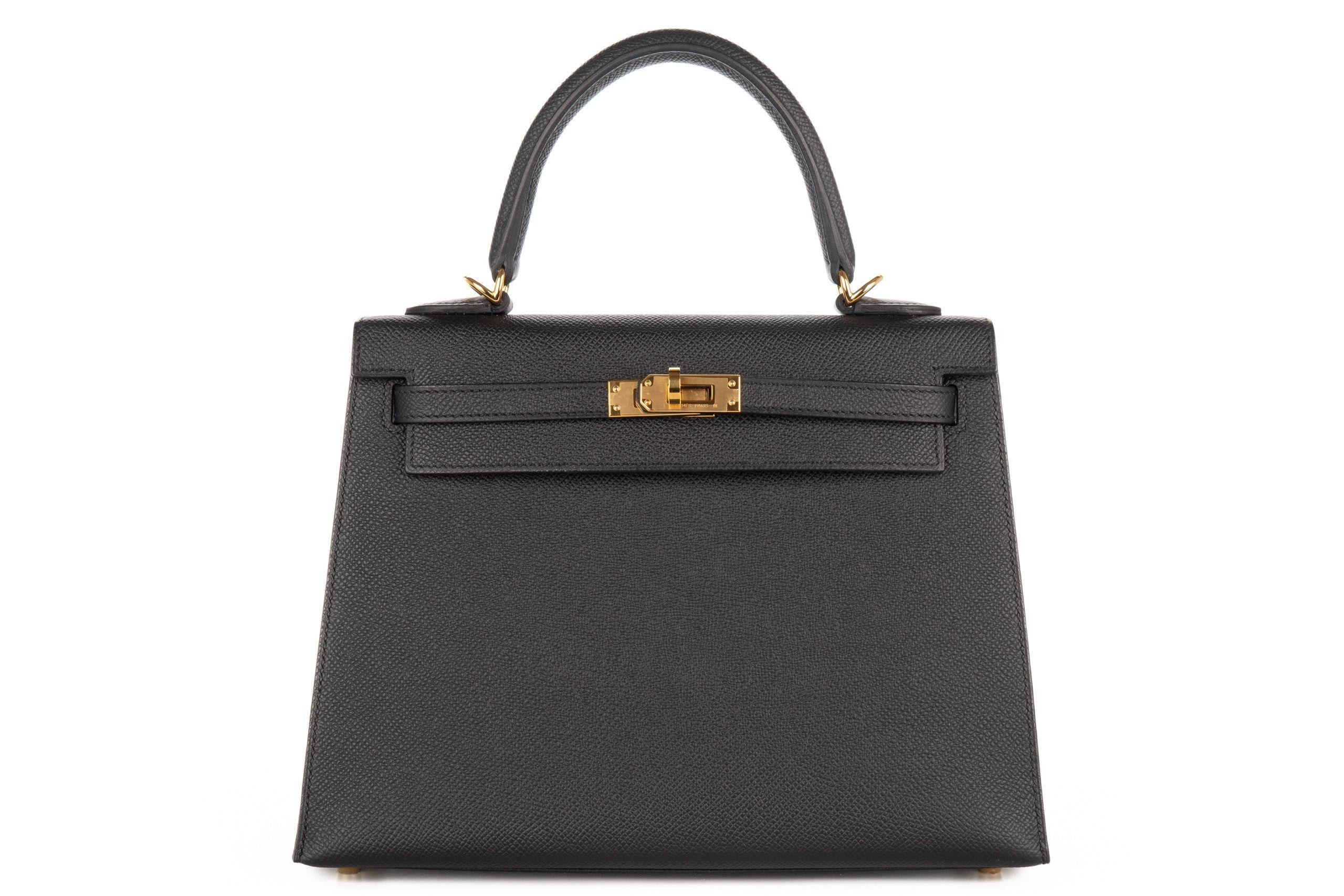 Kelly 25cm Black Epsom GHW | Italist.com US