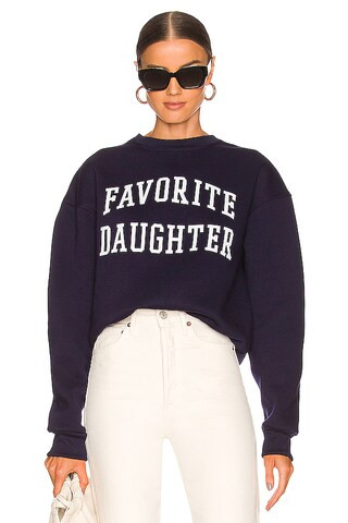 Favorite Daughter The Collegiate Sweatshirt in Navy from Revolve.com | Revolve Clothing (Global)