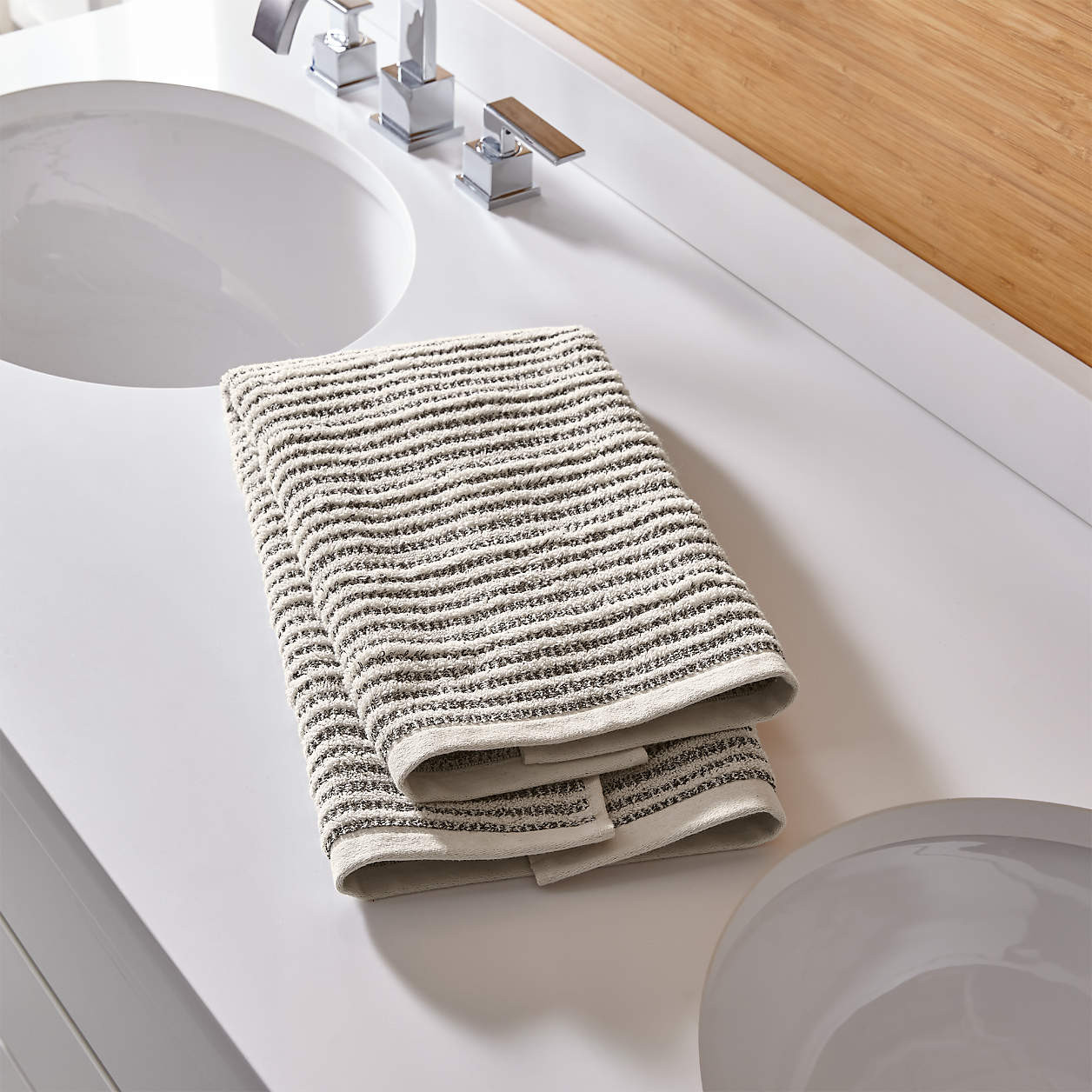 Rowan Striped Bath Towels | Crate and Barrel | Crate & Barrel