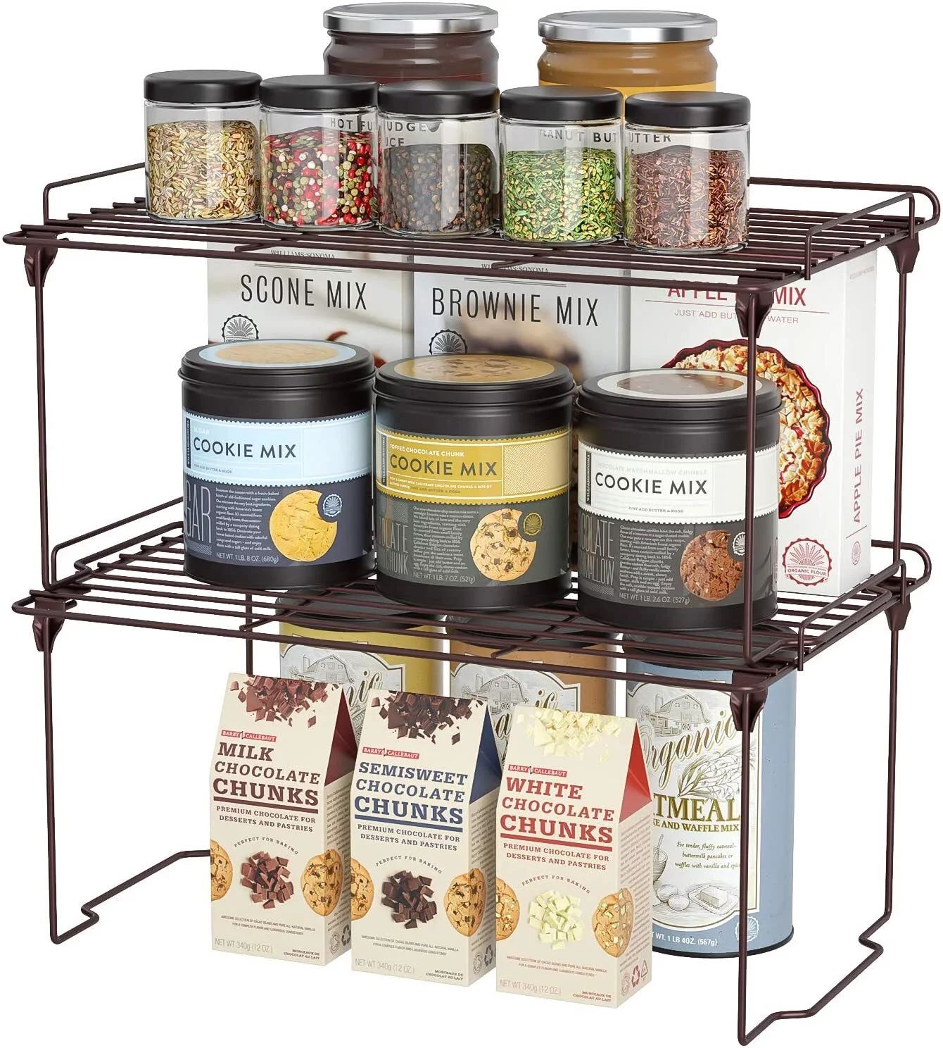 Stackable Cabinet Shelf Kitchen Cabinet Organizers and Storage, Kitchen Pantry Shelves Organizer,... | Walmart (US)