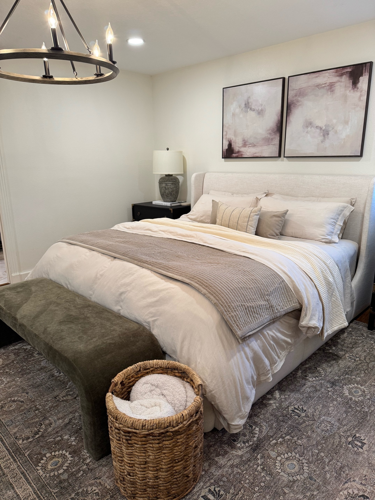 Our bedroom details 
-Storage bed 
-European Linen Sheet Set is in the color Sand 
-European Linen Duvet Cover Set is in the color Sand 
-Cotton Velvet Channel Quilt is in the color Natural 
-Organic Ribbed Cotton Coverlet is in the color Ivory 

#LTKFindsUnder50 #LTKFindsUnder100 #LTKHome