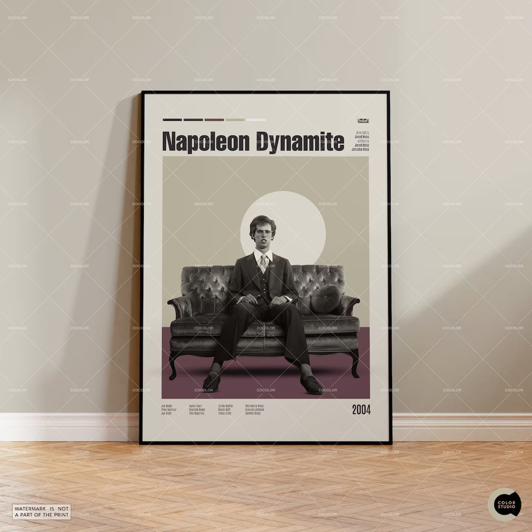 Napoleon Dynamite, Retro Movie Poster, Midcentury Modern, Retro Tv Show Poster, Minimal Movie Art... | Etsy (US)